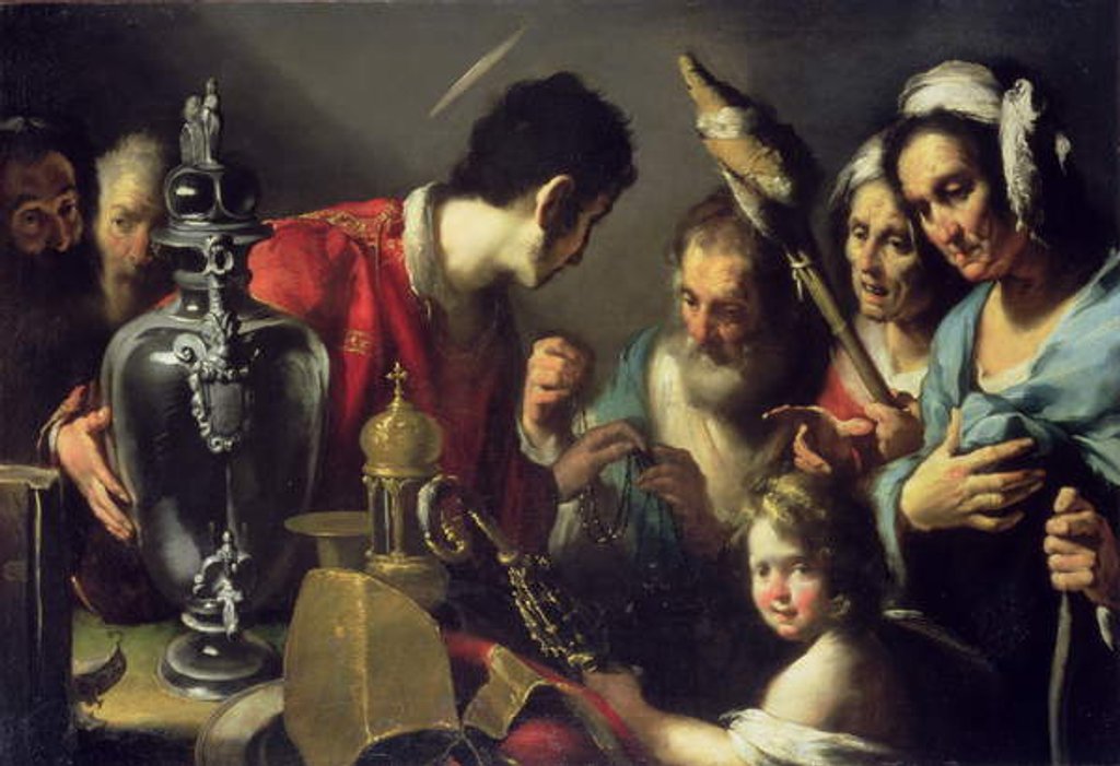 Detail of The Charity of St. Lawrence by Bernardo Strozzi