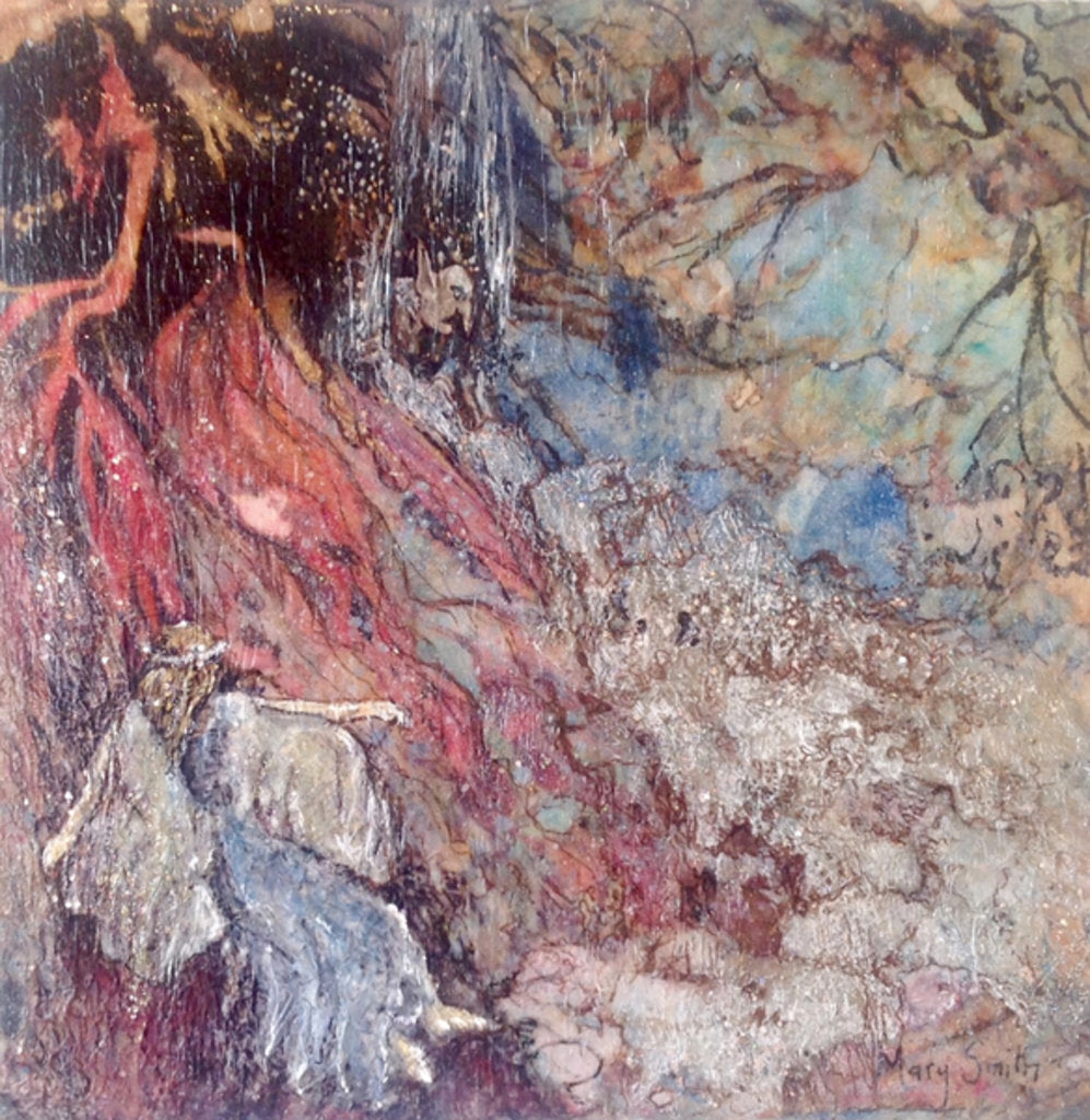 Detail of Fairy passing the Hobgoblin's lair, 2016 by Mary Smith