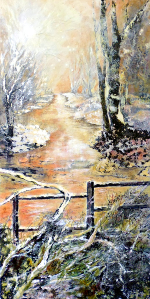 Detail of Early winters morning along Markeaton brook, 2014 by Mary Smith