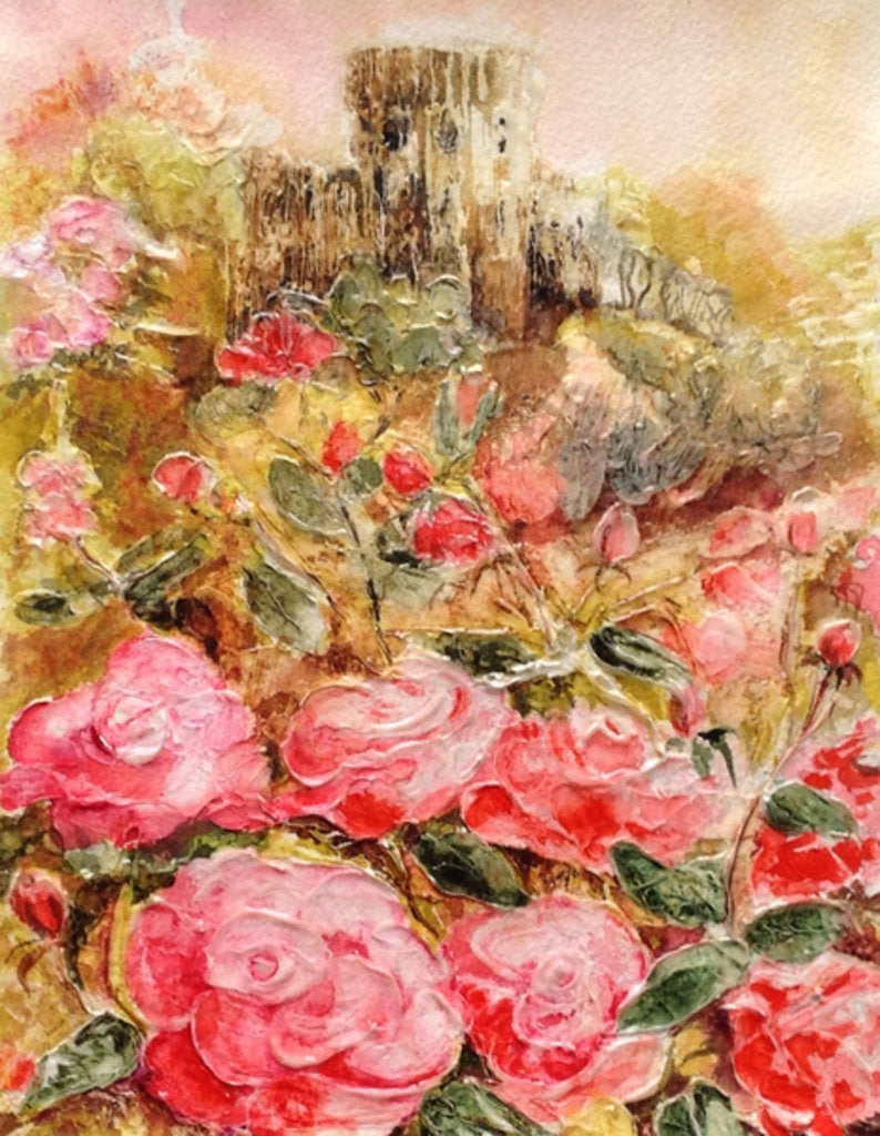 Detail of Roses in Windsor gardens, 2016 by Mary Smith