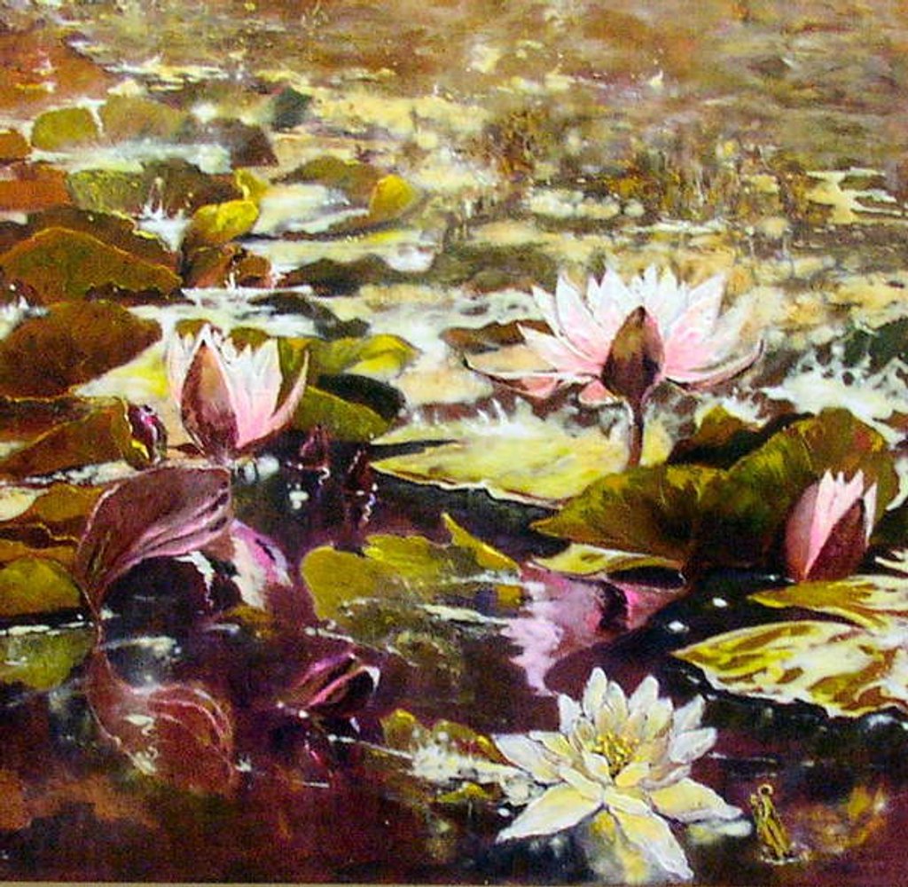 Detail of Lilies in Melbourne gardens by Mary Smith