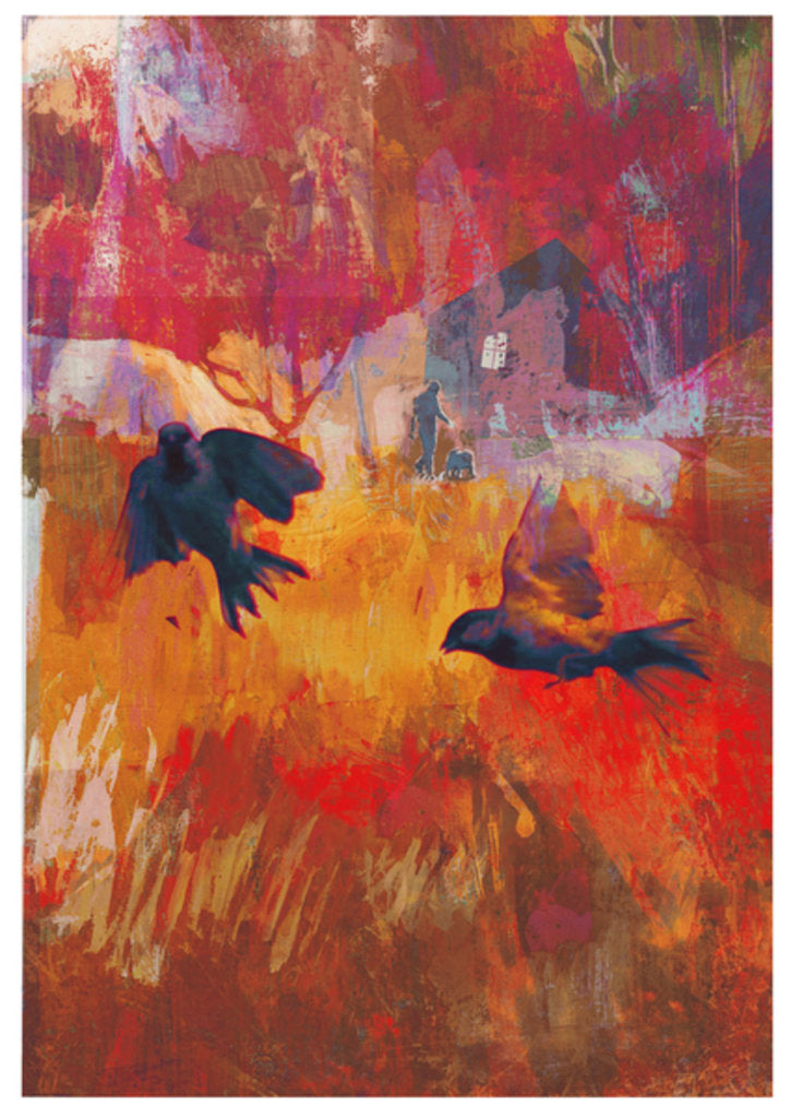 Detail of Sparrows, 2016 by David McConochie