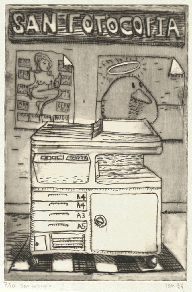 Detail of San Fotocopia, 2009 by Thomas MacGregor