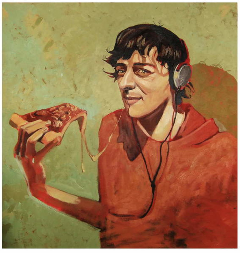 Detail of Pizza guy, 2007 by Thomas MacGregor