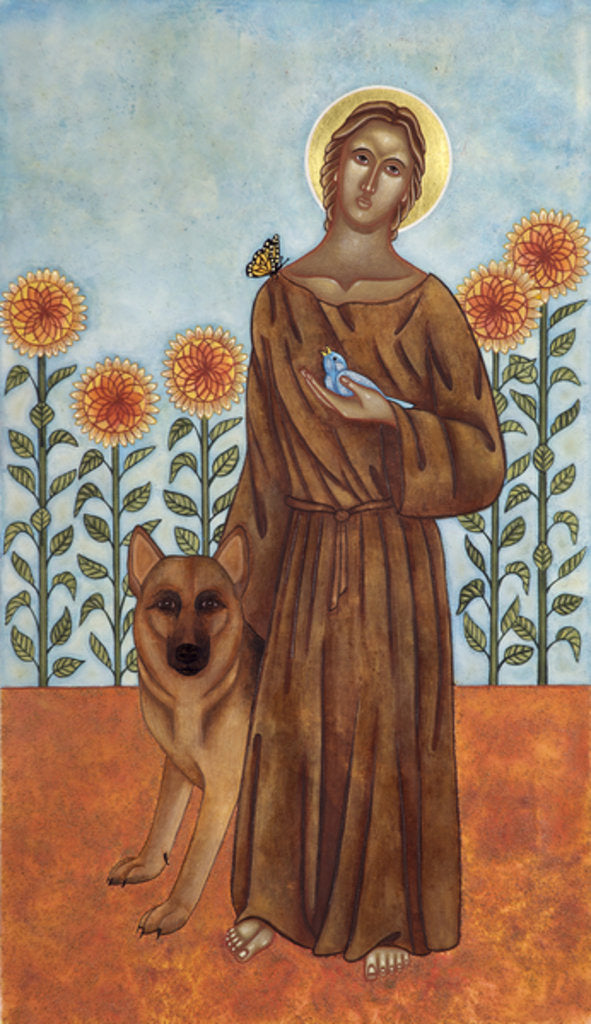 Detail of Saint Francis and the Wolf of Gubbio, 2009 by Jodi Simmons