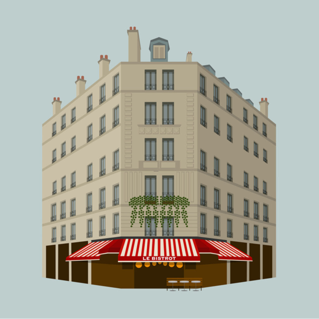 Detail of Le Bistrot, 2017 by Claire Huntley