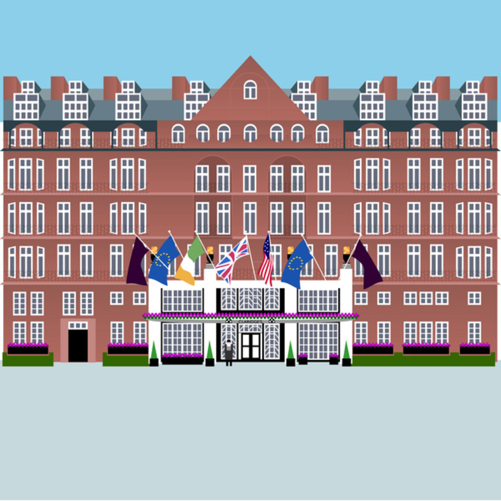 Detail of Claridges Hotel, 2017 by Claire Huntley