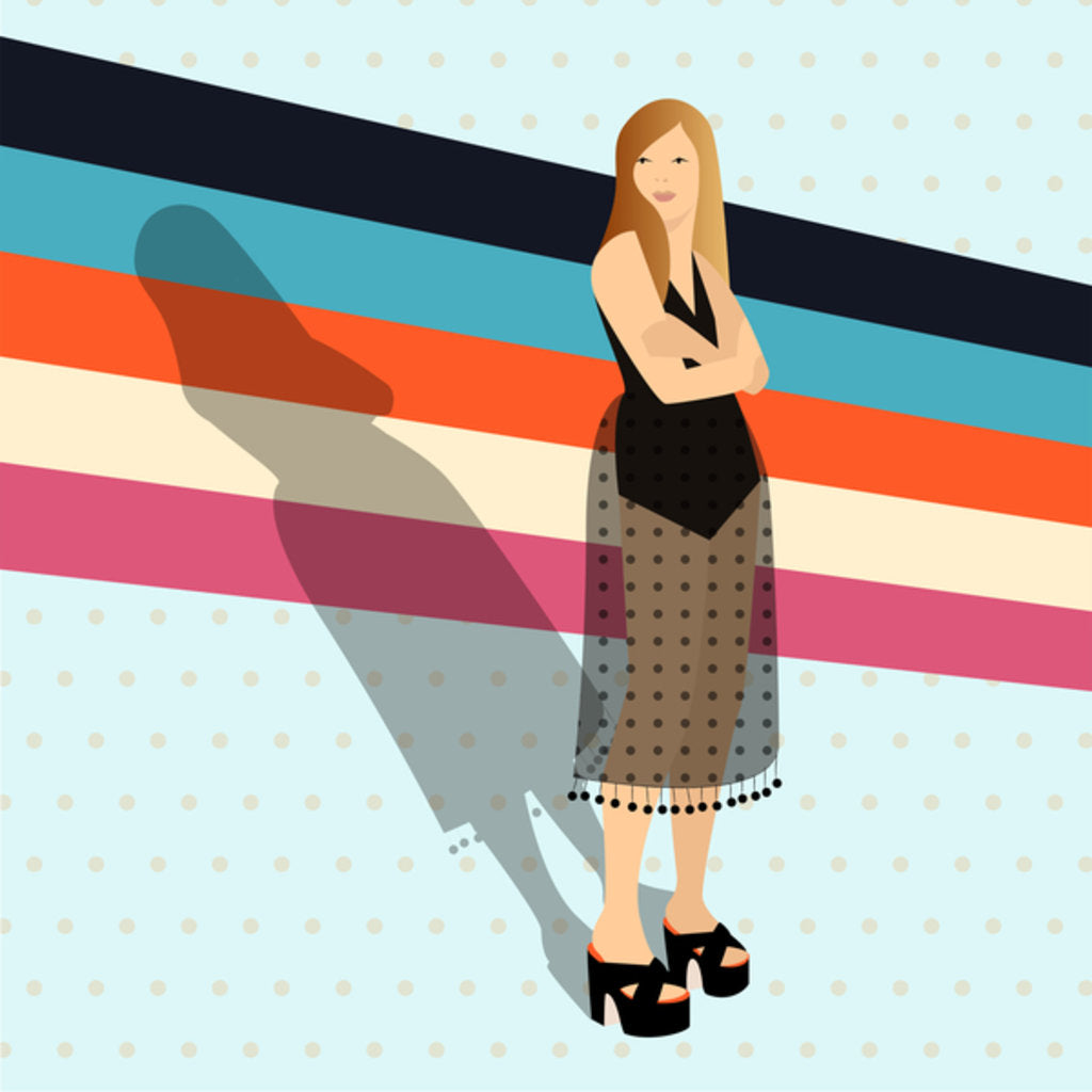 Detail of Fashion Stripes, 2017 by Claire Huntley