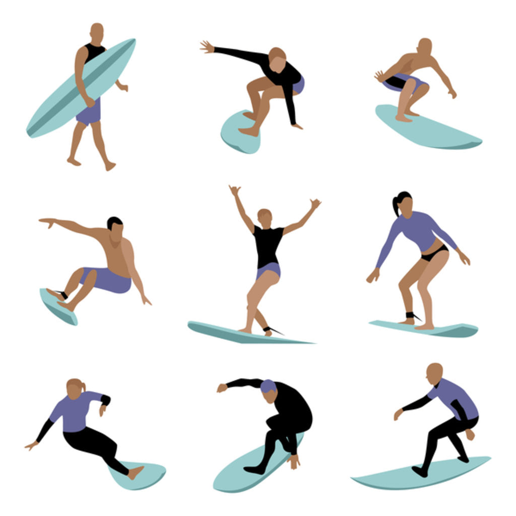 Detail of Surfers, 2017 by Claire Huntley