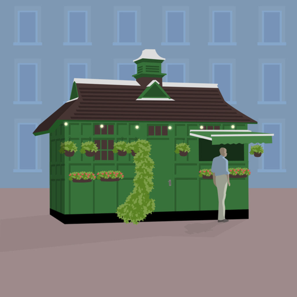 Detail of Hackney Carriage Hut, Russell Square, 2017 by Claire Huntley