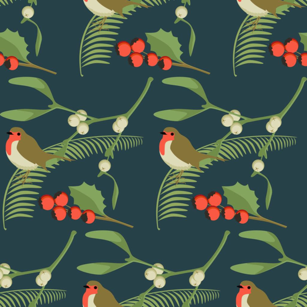 Detail of Christmas Robin, 2017 by Claire Huntley