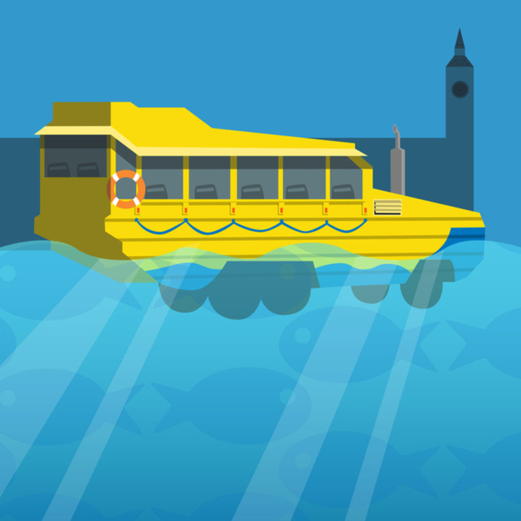 Detail of Amphibious London Duck Tour Bus, 2017 by Claire Huntley