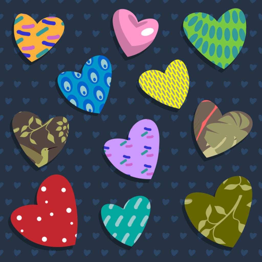 Detail of Love Hearts, 2017 by Claire Huntley