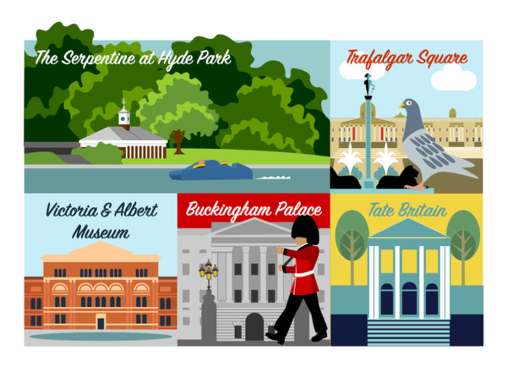 Detail of Postcard from London, 2017 by Claire Huntley