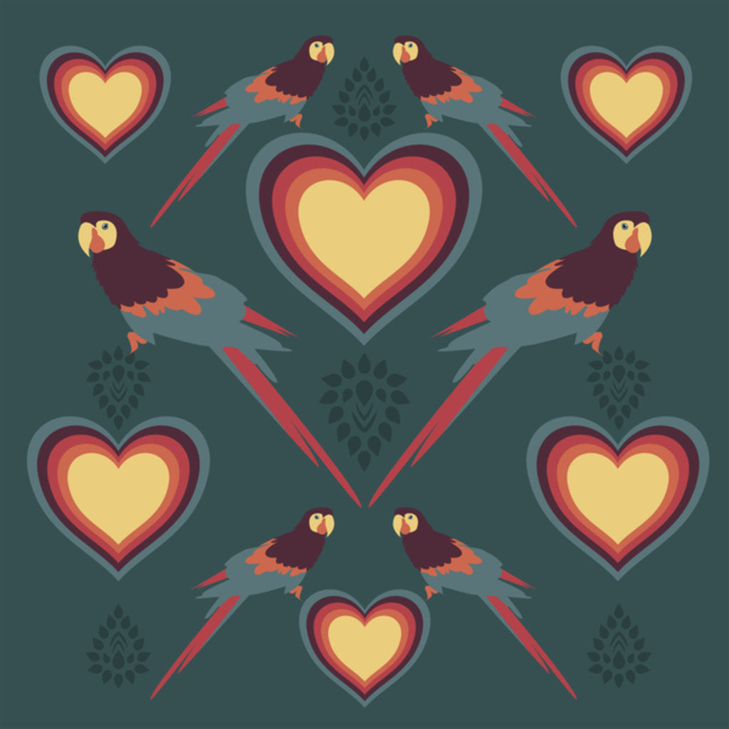 Detail of Parrot Love, 2017 by Claire Huntley