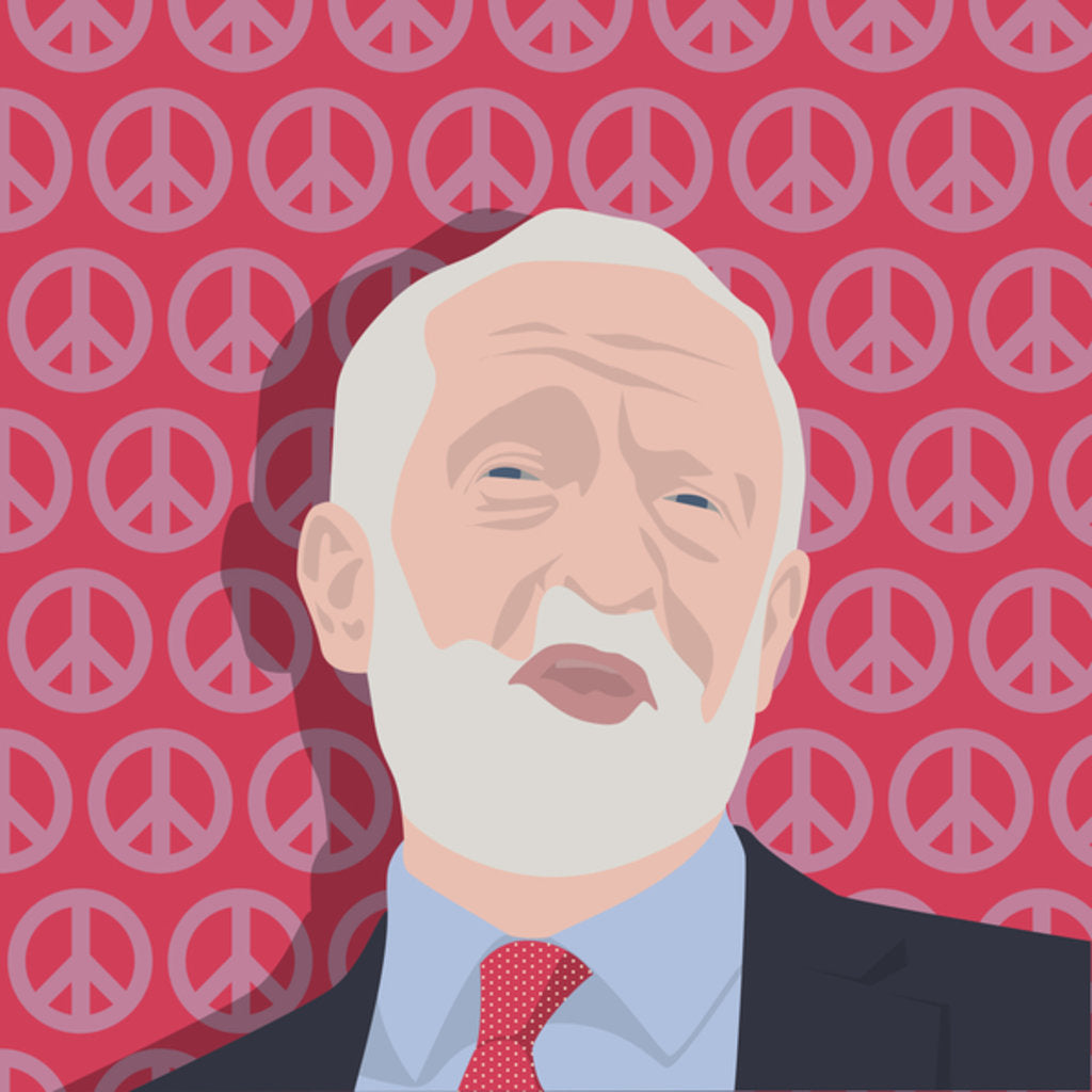 Detail of Portrait of Jeremy Corbyn, 2017 by Claire Huntley