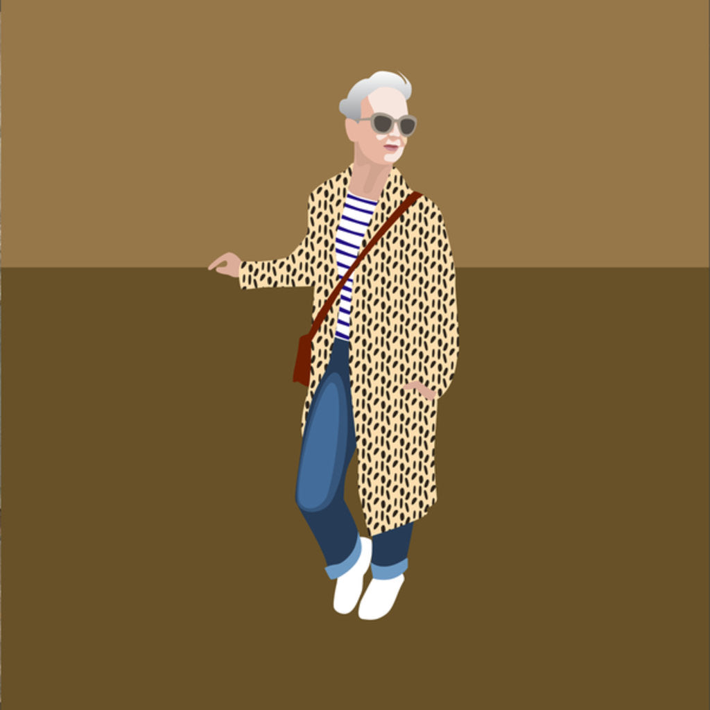 Detail of Portrait of Alyson Walsh, founder of ThatsNotMyAge, 2017 by Claire Huntley