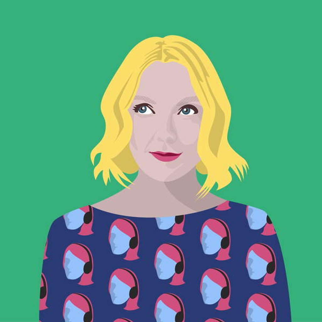 Detail of Portrait of Lauren Laverne, 2017 by Claire Huntley