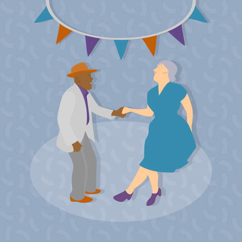 Detail of Dance party, 2017 by Claire Huntley