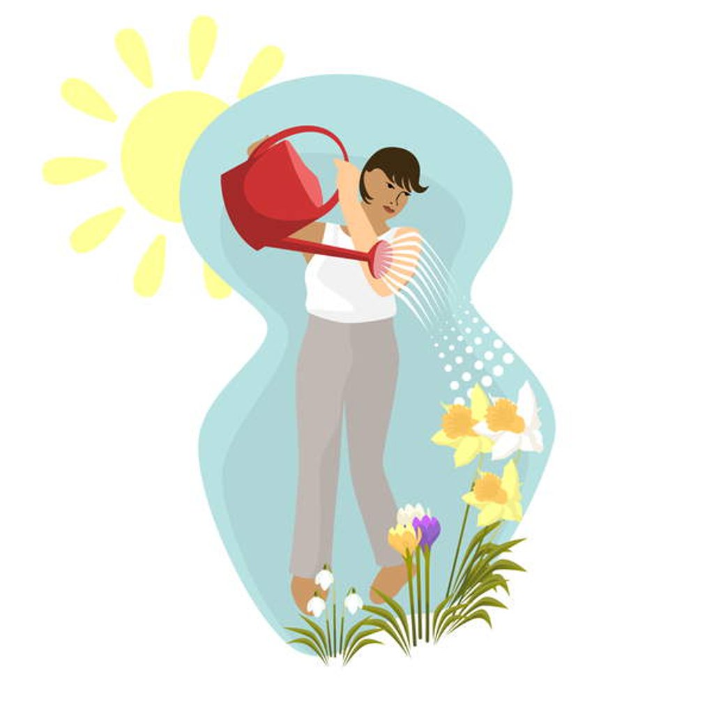 Detail of Gardening by Claire Huntley