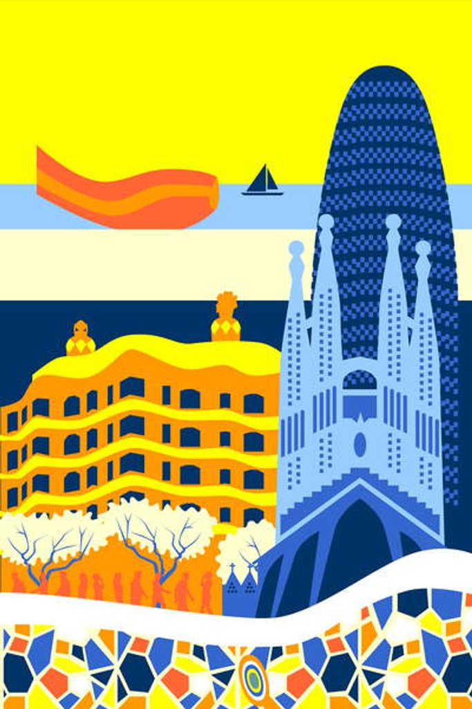 Detail of Barcelona, 2018 by Claire Huntley