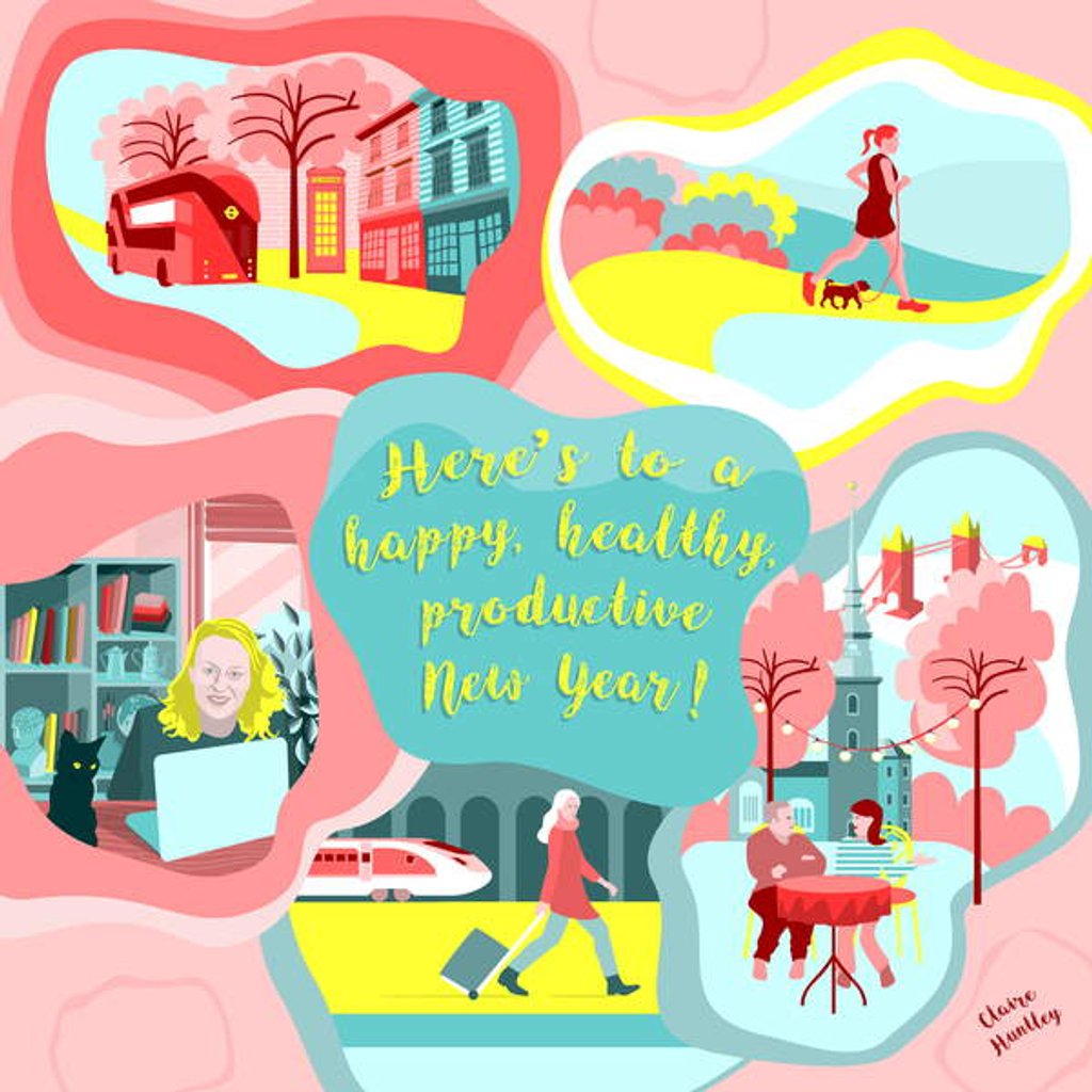 Detail of New Year Goals, 2019 by Claire Huntley