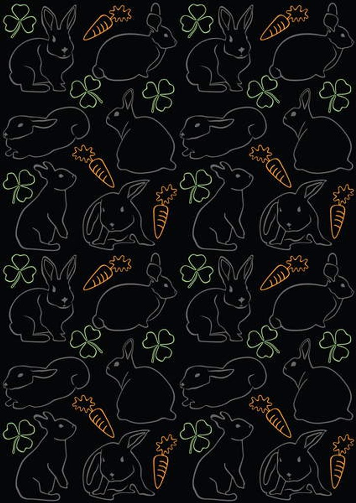 Detail of Night Bunnies, 2019 by Claire Huntley