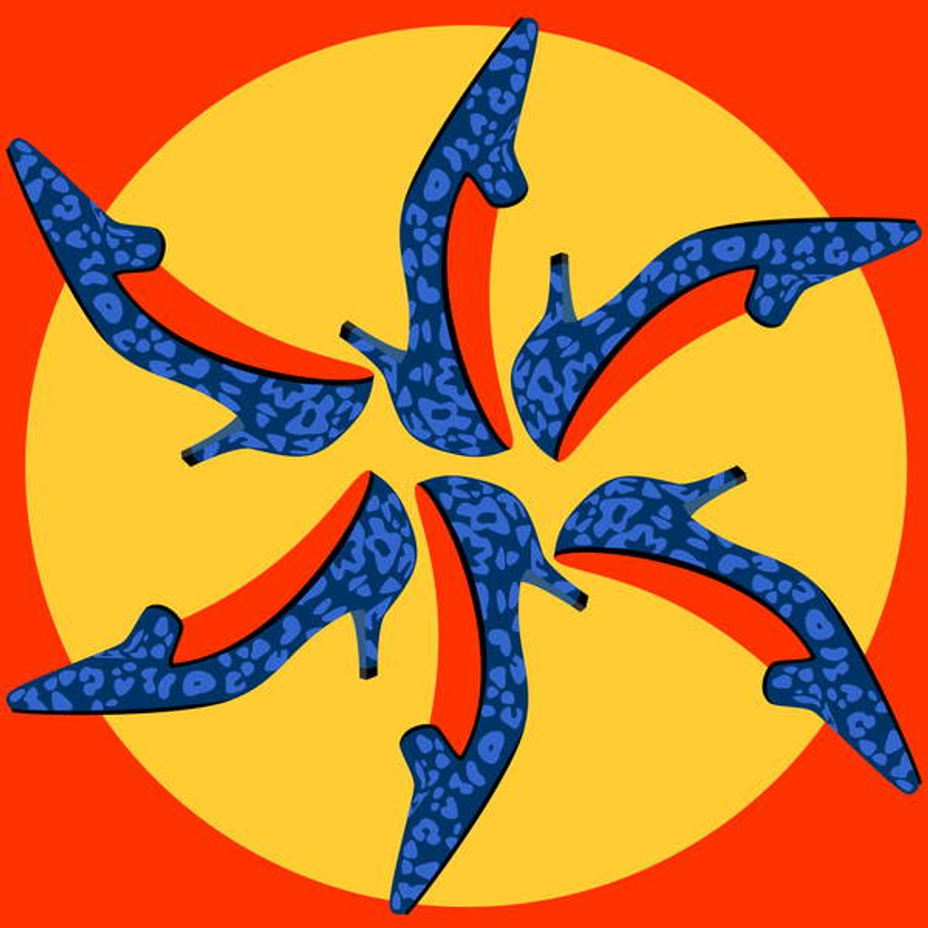 Detail of Kitten Heel Wheel, 2018 by Claire Huntley