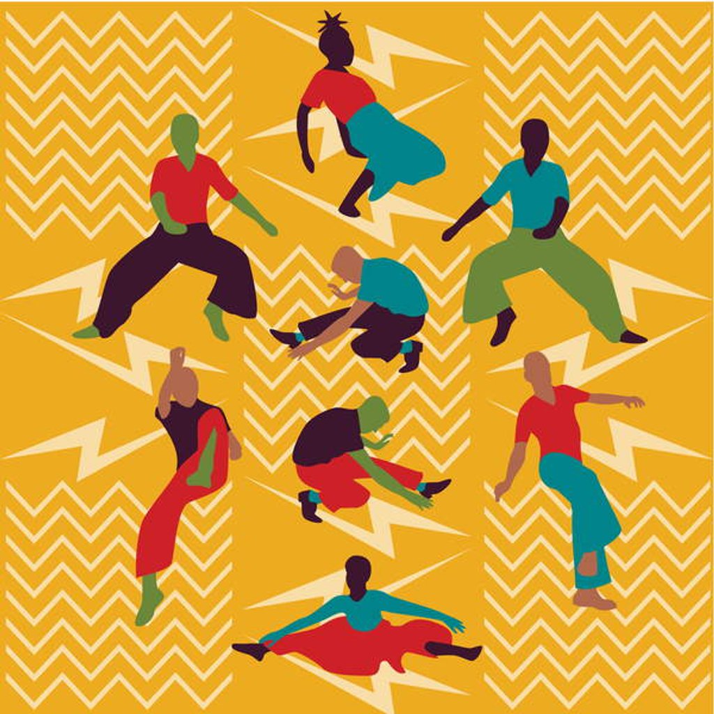Detail of All Night Northern Soul Dancers, 2019 by Claire Huntley