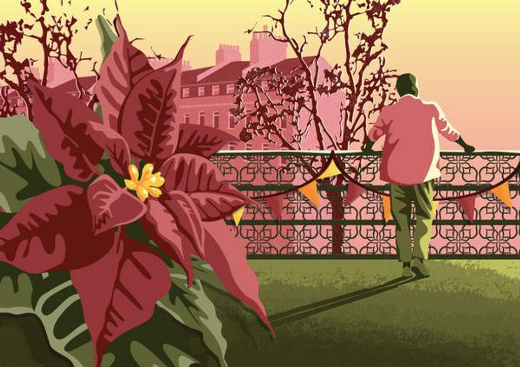 Detail of Winter Roof Terrace, 2019 by Claire Huntley