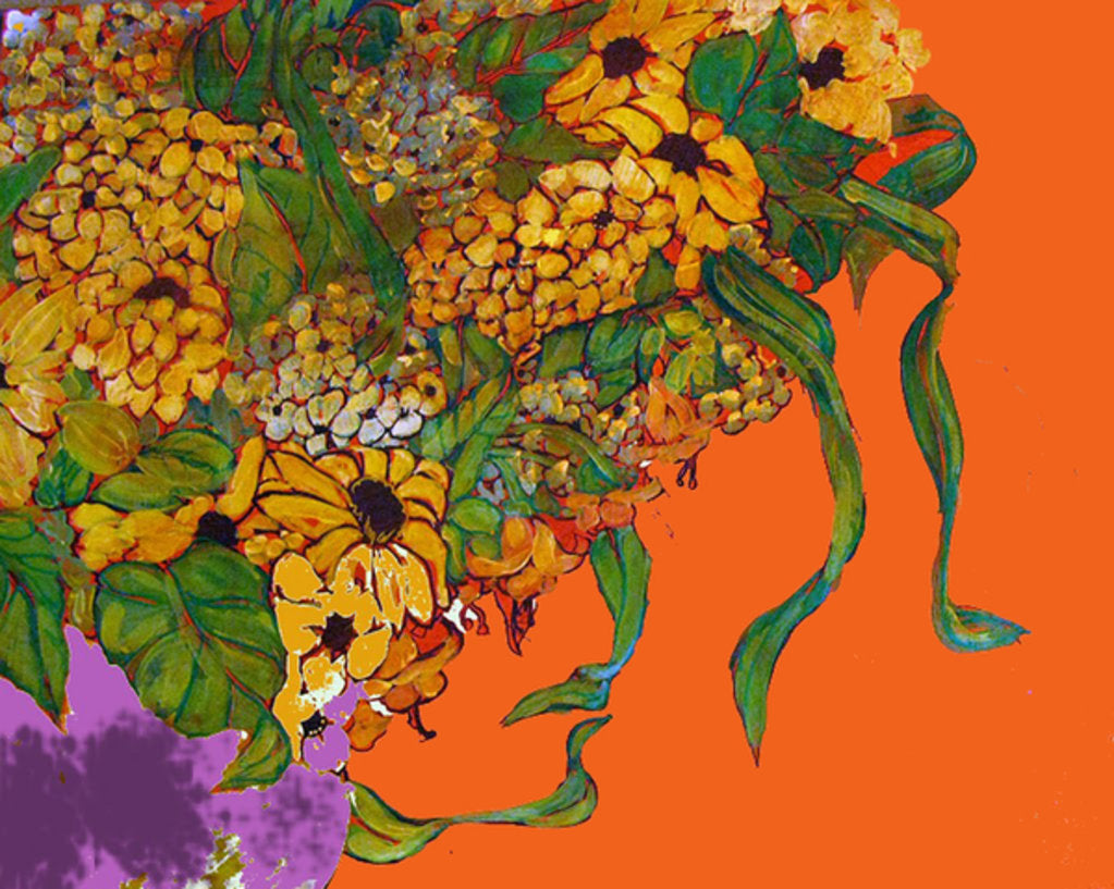 Detail of Flowers in my Vase, 2014 by Linda Arthurs