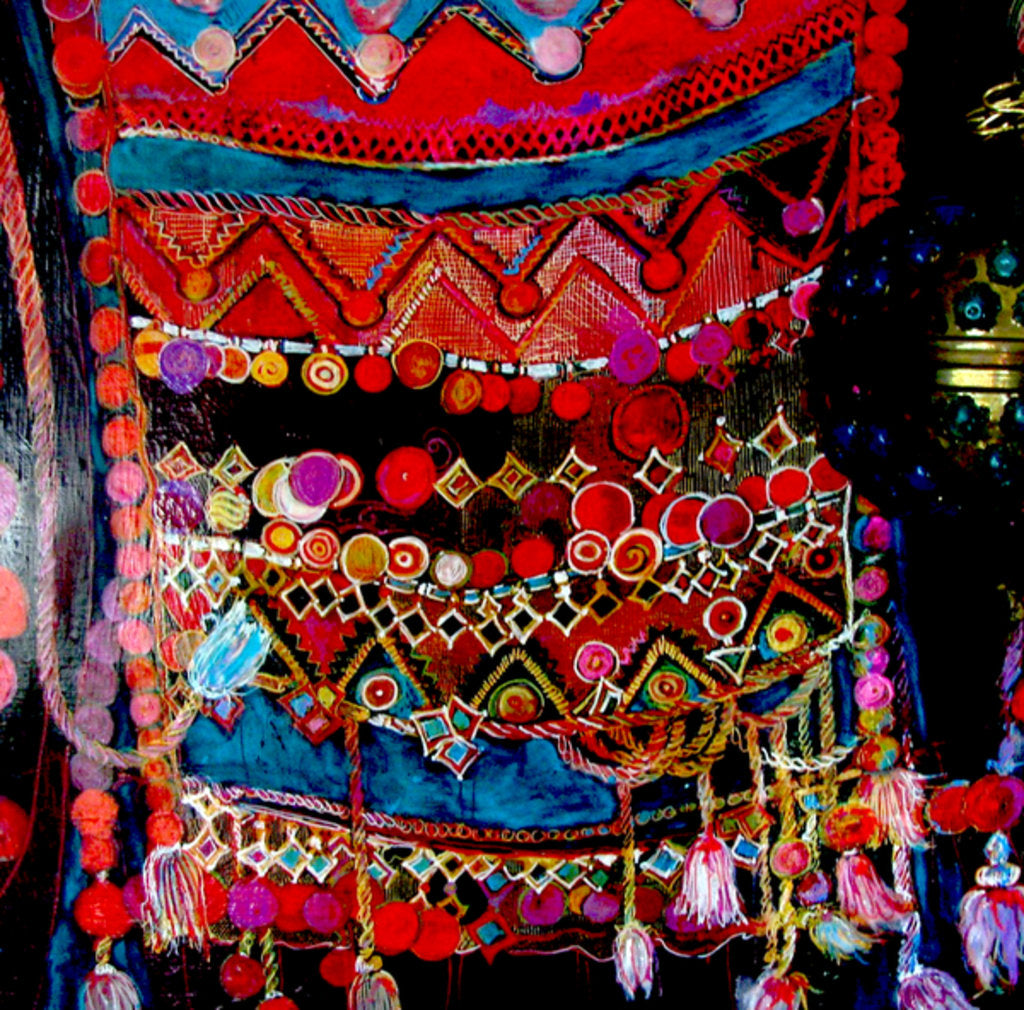 Detail of Ethno bag, 2015 by Linda Arthurs