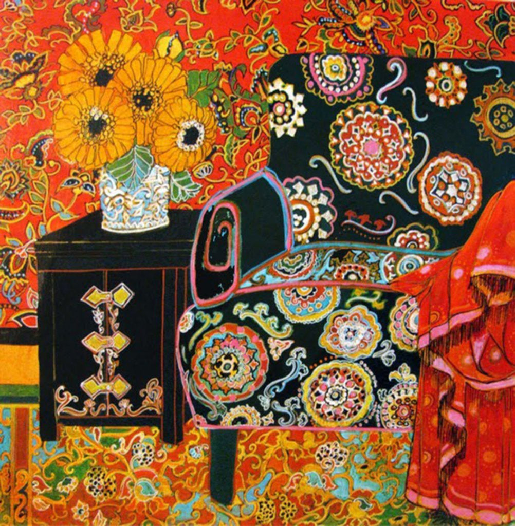 Detail of Suzani Decor, 2015 by Linda Arthurs