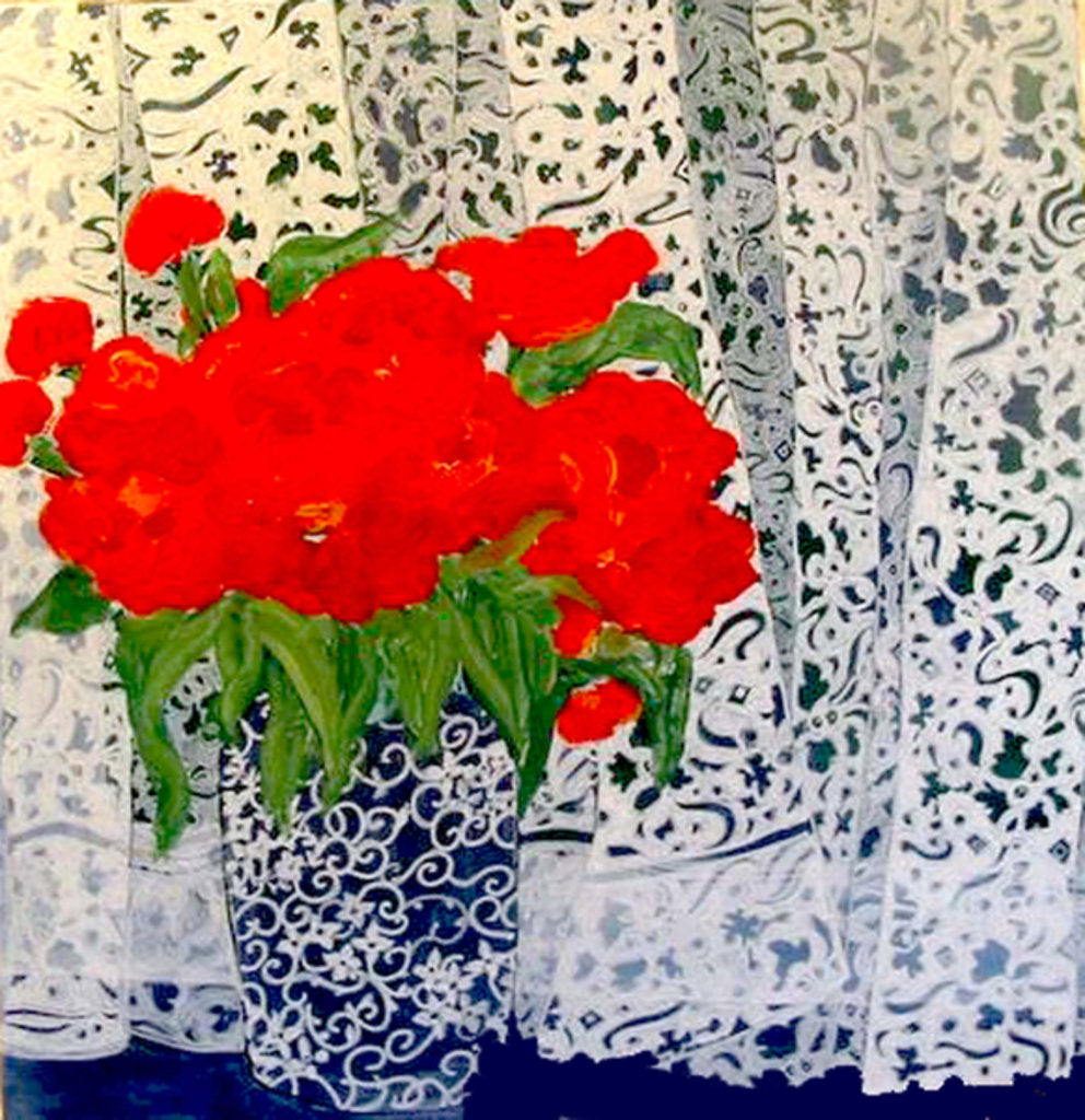 Detail of Tulips for Sheila, 2015 by Linda Arthurs