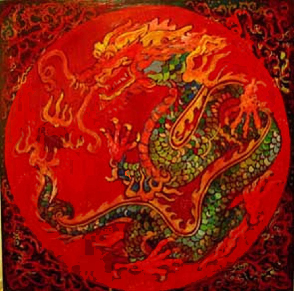 Detail of Dragon, 2016 by Linda Arthurs