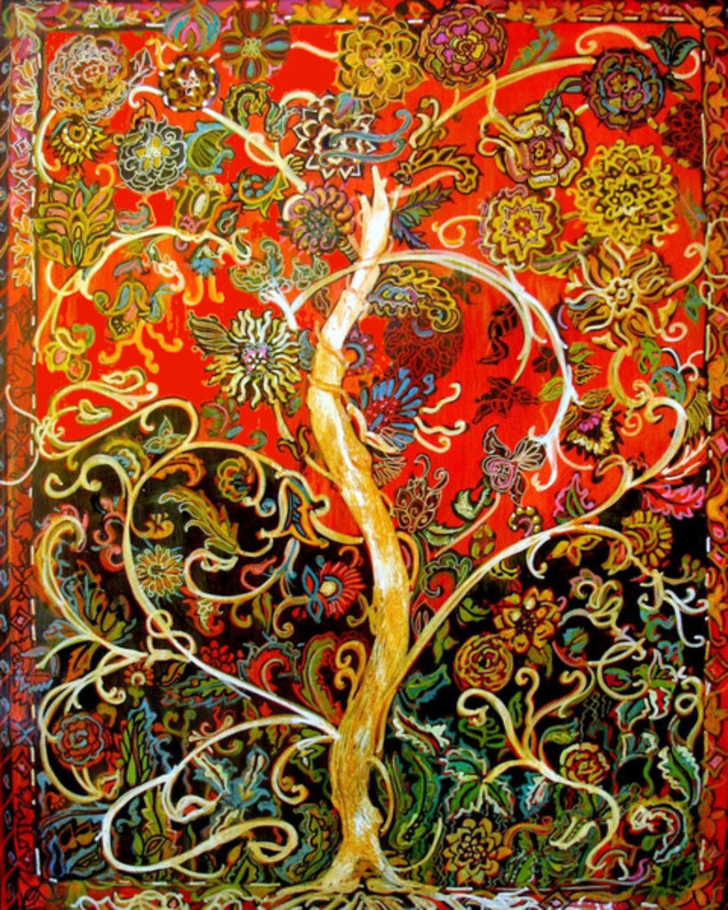 Detail of Tree of life, 2017 by Linda Arthurs