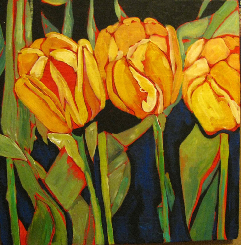 Detail of Sheila's Flowers, 2016 by Linda Arthurs