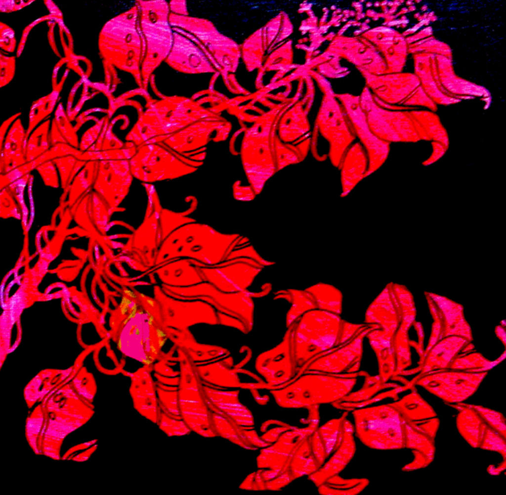 Detail of Red for William;s sister, 2017 by Linda Arthurs