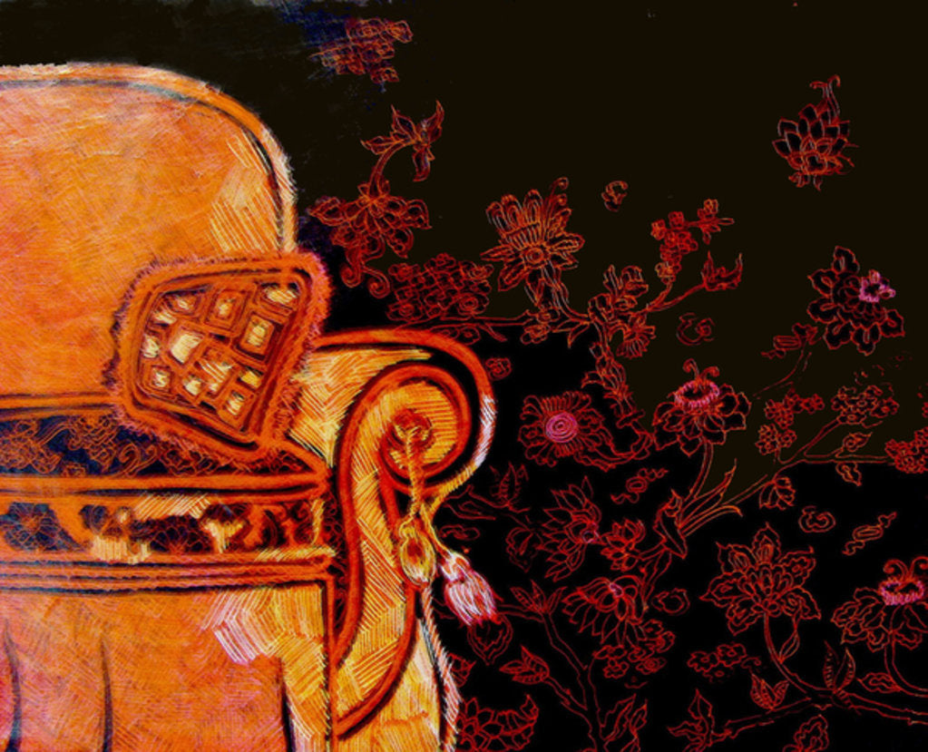 Detail of Rust Easy Chair, 2017 by Linda Arthurs