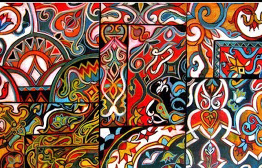 Detail of Egyptian tent designs, 2016 by Linda Arthurs