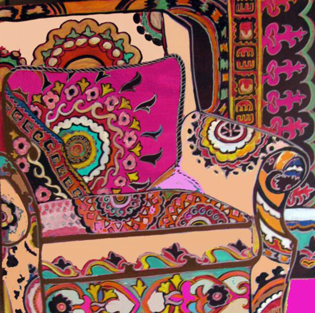 Detail of Suzani Chair, 2009 by Linda Arthurs