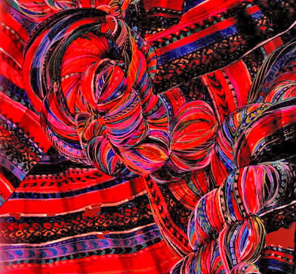 Detail of Red Hammock, 2004 by Linda Arthurs