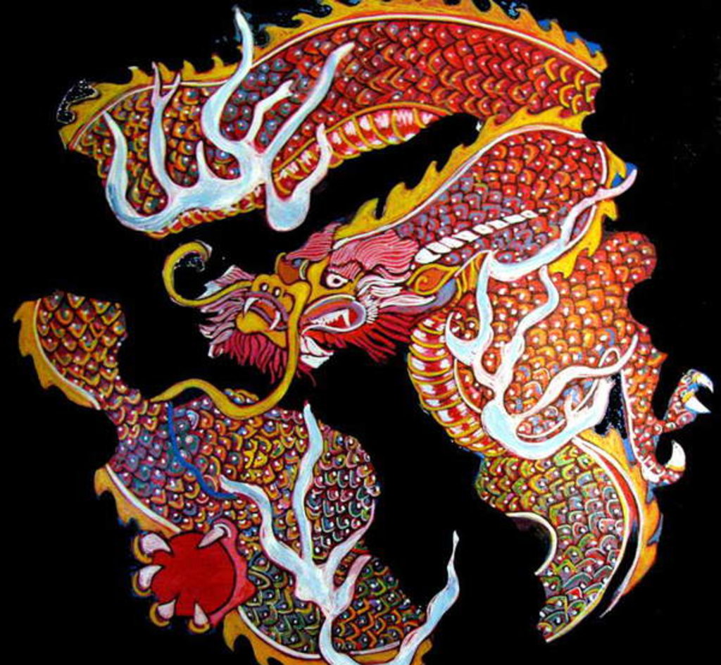 Detail of Dragon, 2013 by Linda Arthurs