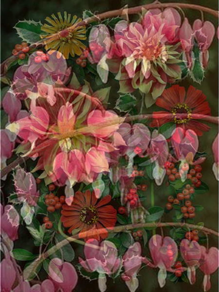 Detail of HANGING SPRING COLLAGE, 2017 by Linda Arthurs