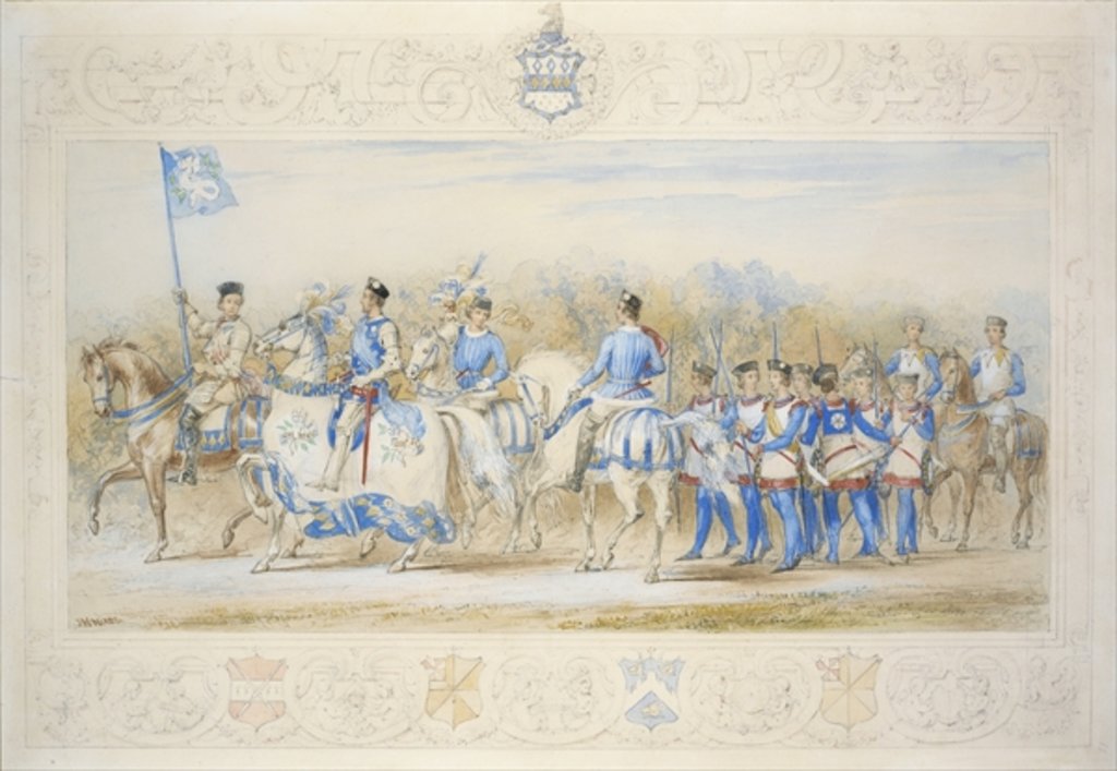 Detail of Charles Lamb Esq, Knight of the White Rose by James Henry Nixon