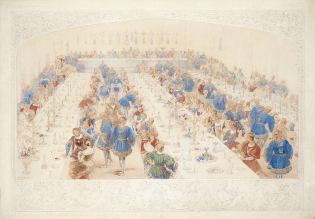 Detail of The Banquet, 1839 by James Henry Nixon