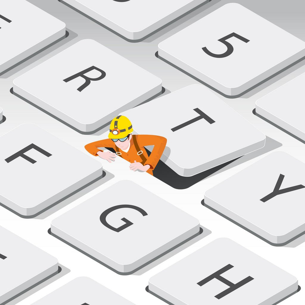 Detail of The Keyboard Cleaner, 2023 by Nick Diggory