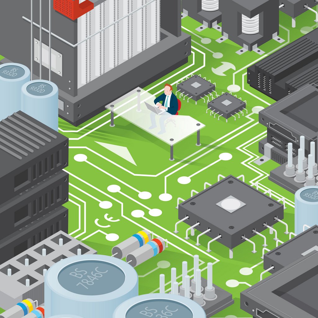 Detail of Chairman of the Motherboard. by Nick Diggory