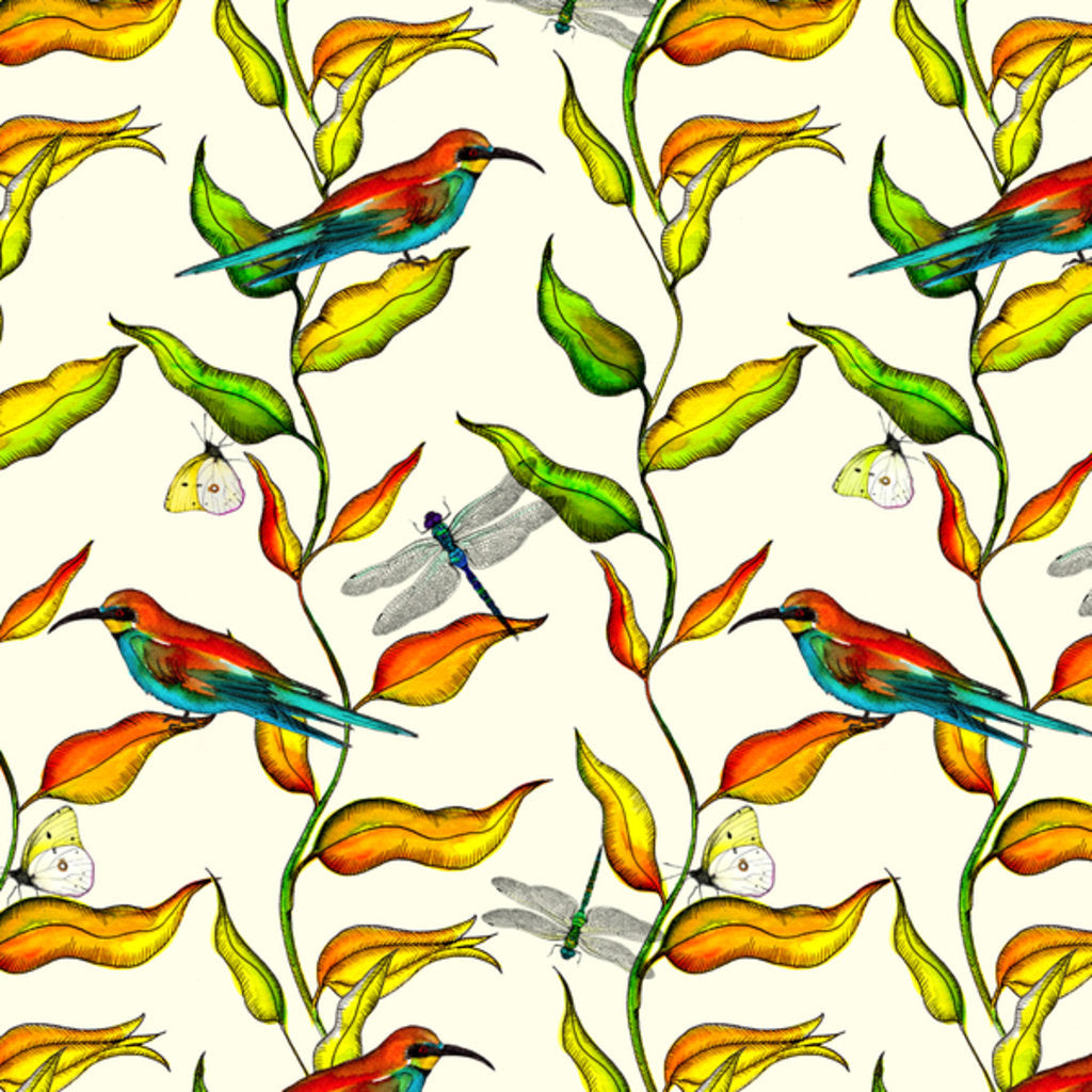 Detail of Bee Eaters, 2017 by Andrew Watson