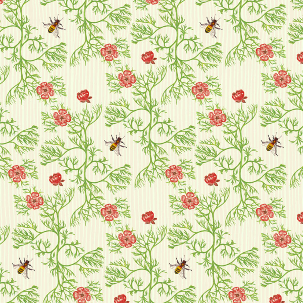 Detail of Honey Bee Floral, 2017 by Andrew Watson